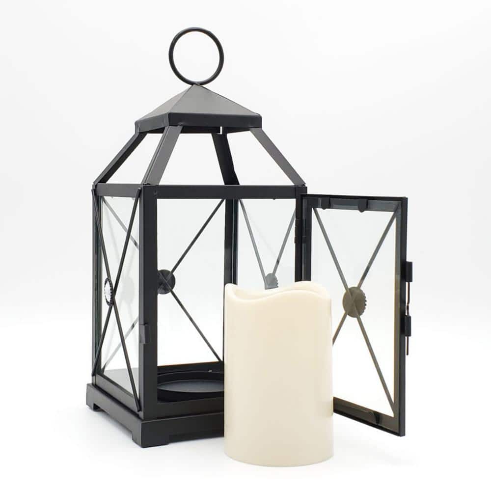 Bronze Rhinestone Embellished Flameless LED Lantern