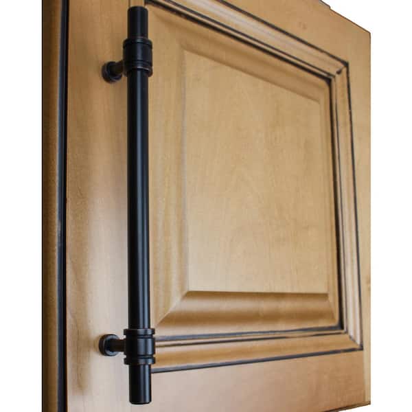 6-1/4 in. Center-to-Center Oil Rubbed Bronze Solid Steel Barrel Ring Cabinet Bar Drawer Pulls (10-Pack)