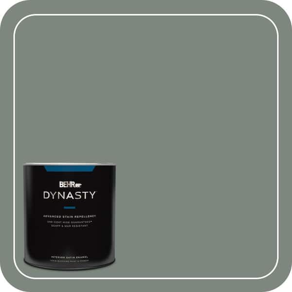 BEHR DYNASTY 1 qt. #700F-5 Wild Sage Satin Enamel Interior Stain-Blocking Paint & Primer