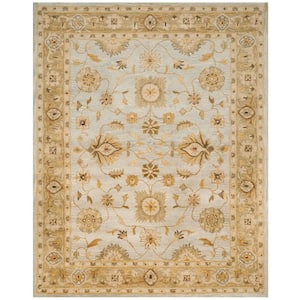 Antiquity Light Blue/Sage 10 ft. x 14 ft. Border Area Rug