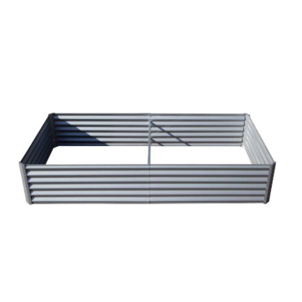 8 x 4 x 2 ft. Steel Extra Large Capacity Silver Raised Garden Bed Steel Planter Boxes for Herbs Vegetables Flowers price history on PriceWatchPro