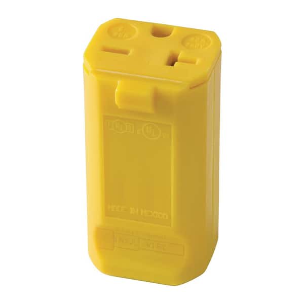 Legrand Pass & Seymour MaxGrip M3 20 Amp 250-Volt NEMA 6-20R Straight Blade Connector, Yellow