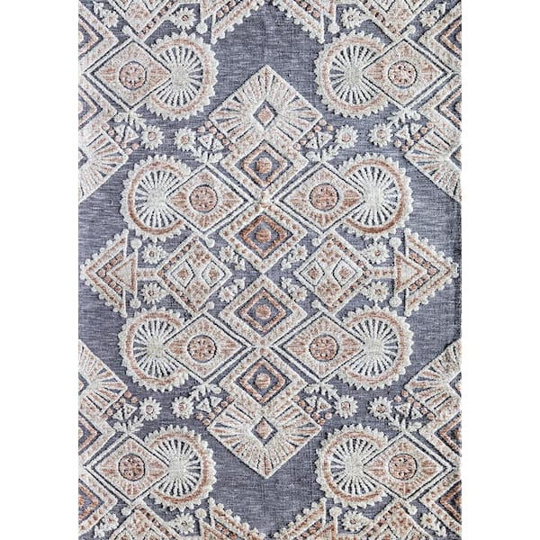 Rugs America Rugs America Silver Majesty 8 ft. x 10 ft. Indoor Area Rug