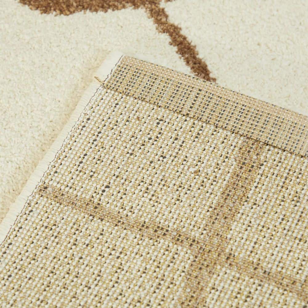 Rust Abstract 4' x 6' Synthetic Area Rug