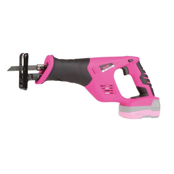 The Original Pink Box 18-Volt Lithium-Ion Cordless Reciprocating Saw in Pink