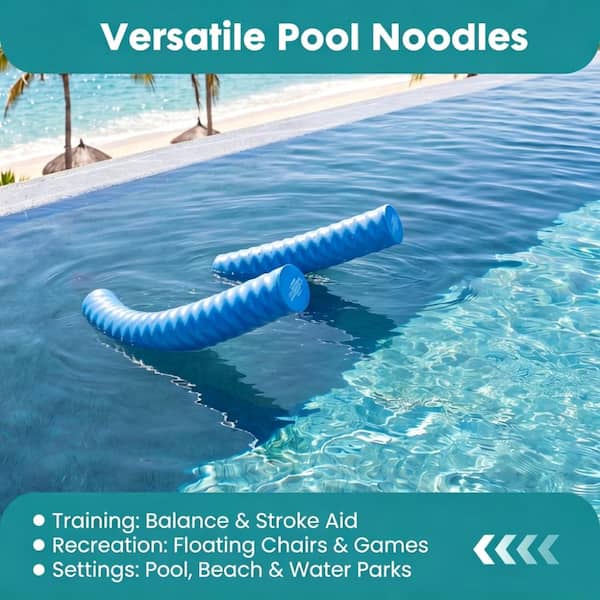 Yangming 46-Inch Blue Swim Noodles Jumbo Pool Floats NBR Closed