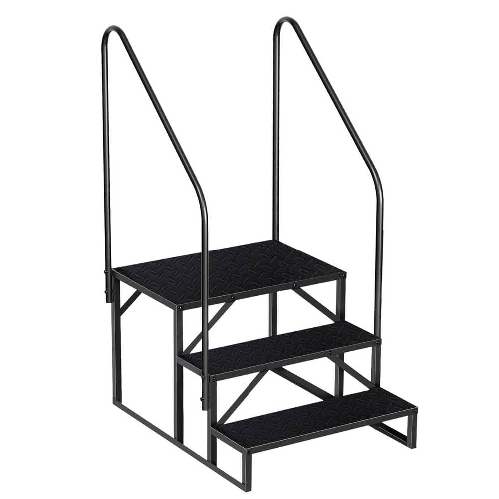 Outdoor 1.6 ft. Reach Step Stool,Step Ladder, Portable Hot Tub Steps with Handrail for Travel Trailers,Spa, and Porch price history on PriceWatchPro
