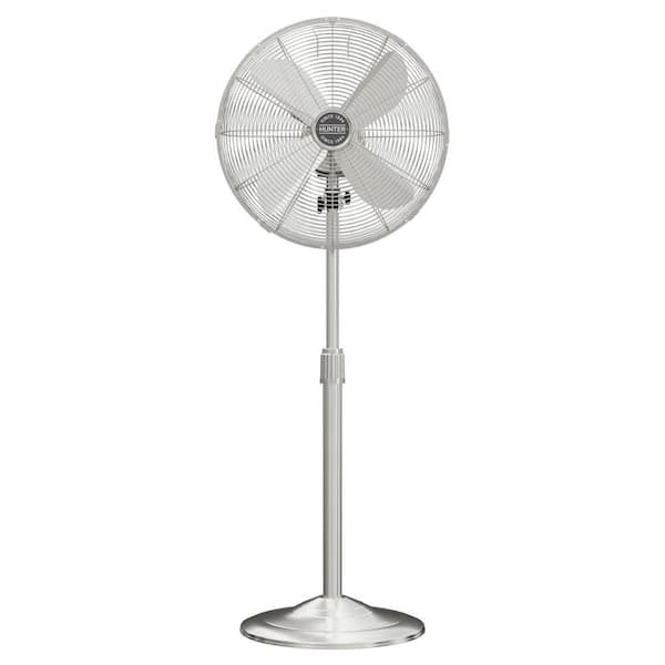 Classic 16 in. 3-speed Pedestal Fan in Brushed Nickel with Non-slip Base and Easy-Carry Handle