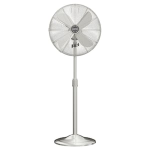 Classic 16 in. 3-speed Pedestal Fan in Brushed Nickel with Non-slip Base and Easy-Carry Handle