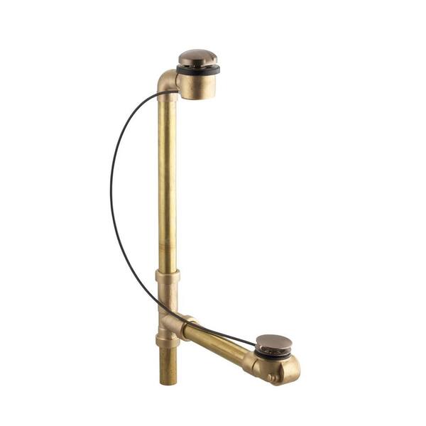 KOHLER Clearflo Bath and Shower Drain in Vibrant Brushed Nickel