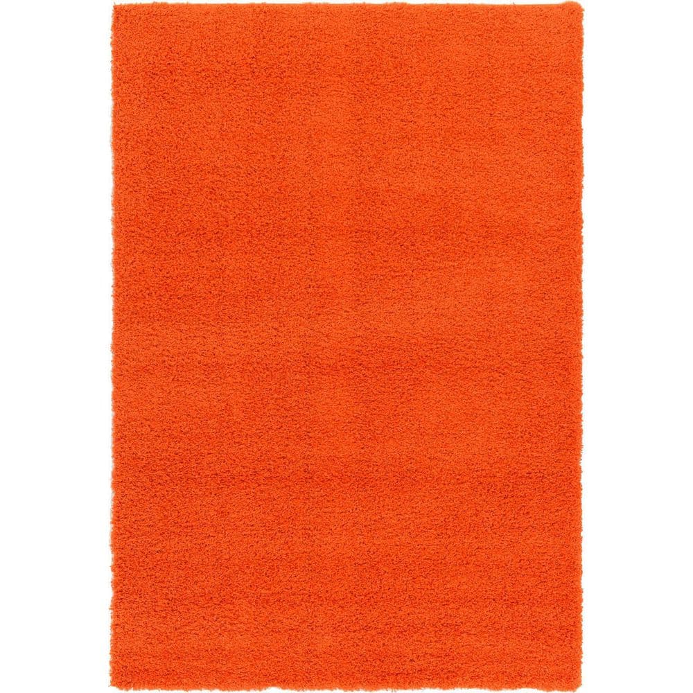 Luxe Softness 6' x 9' Blue Solid Shag Area Rug