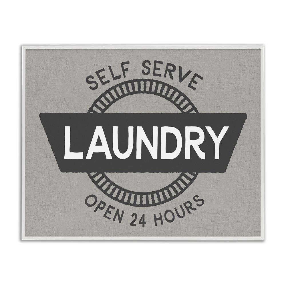 Retro Self Serve Laundry by Cad Designs White Framed Typography Giclee Art Print 16 in. x 20 in. price history on PriceWatchPro