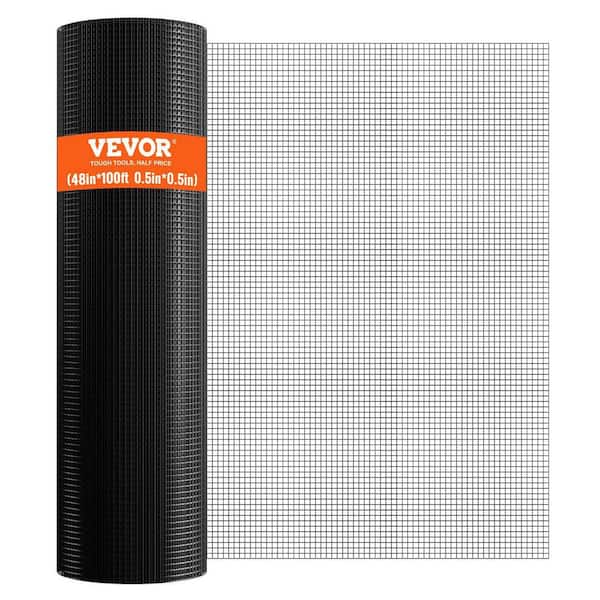 48.63 in. L x 11.82 in. W x 11.82 in. H Black Galvanized Steel Free Standing Garden Galvanized Mesh (1-Pack)