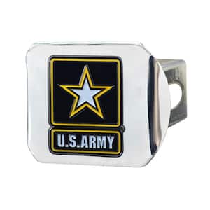 MIL U.S. Army Color Emblem on Chrome Hitch Cover