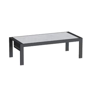 Aluminum Outdoor Coffee Table with LED Light