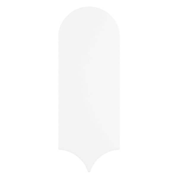 ANDOVA Picole Rastel White 3 in. x 9 in. Popsicle Terazzo Look Satin Ceramic Wall Tile Sample