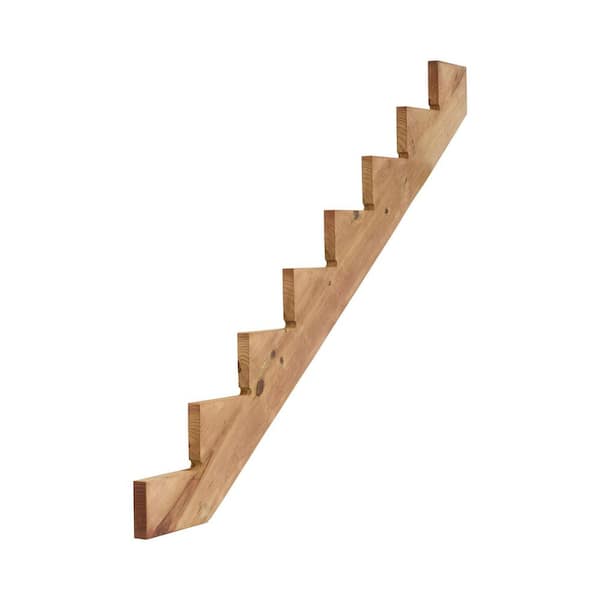 8-Step Pressure-Treated Cedar-Tone Pine Stair Stringer