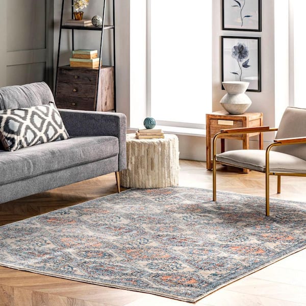 *DISCONTINUED* Tribal Trellis Grey 4 ft. x 6 ft. Indoor Area Rug