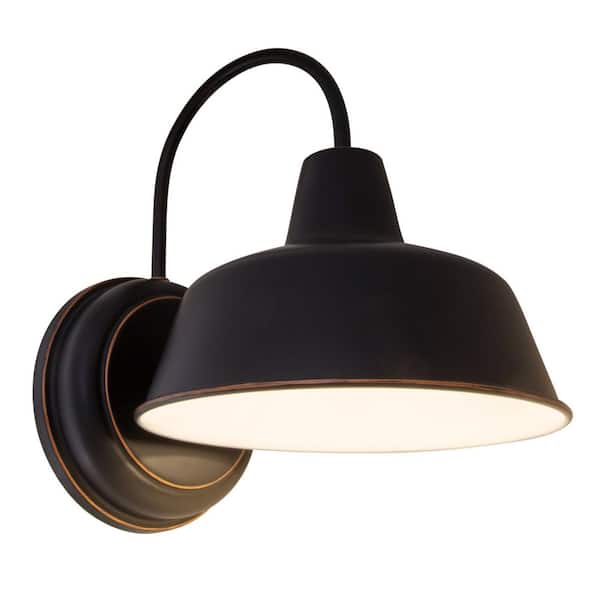 Design House Mason Oil Rubbed Bronze Integrated LED Outdoor Wall Light Sconce