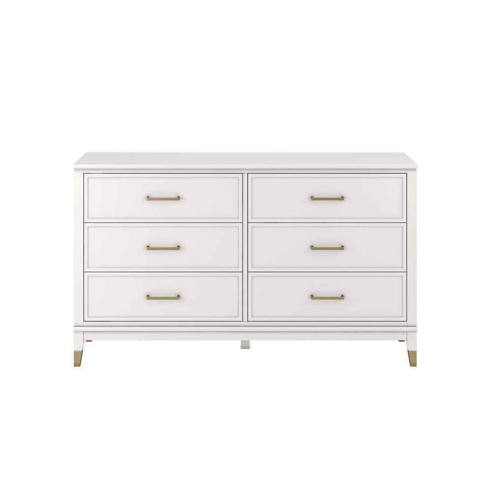 CosmoLiving by Cosmopolitan Westerleigh 6-Drawer Dresser, White ...