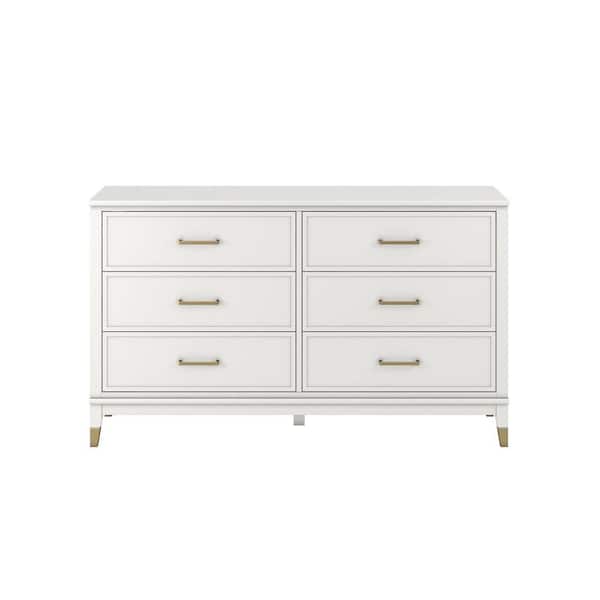 CosmoLiving by Cosmopolitan Westerleigh 6-Drawer Dresser, White