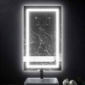 40 in. W x 24 in. H Large Rectangular Frameless High Lumen LED Anti-Fog Dimmable Wall Mounted Bathroom Vanity Mirror