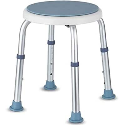 Swivel Shower Chair 360-Degree Bath Stool Rotating Seat Adjustable Height, Gray