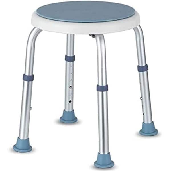 Aoibox Swivel Shower Chair 360-Degree Bath Stool Rotating Seat Adjustable Height, Gray