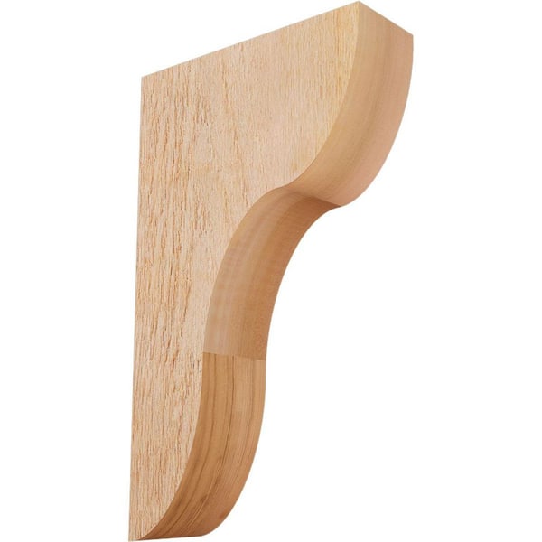 Ekena Millwork 4 in. x 12 in. x 20 in. Western Red Cedar Carmel Rough Sawn Corbel
