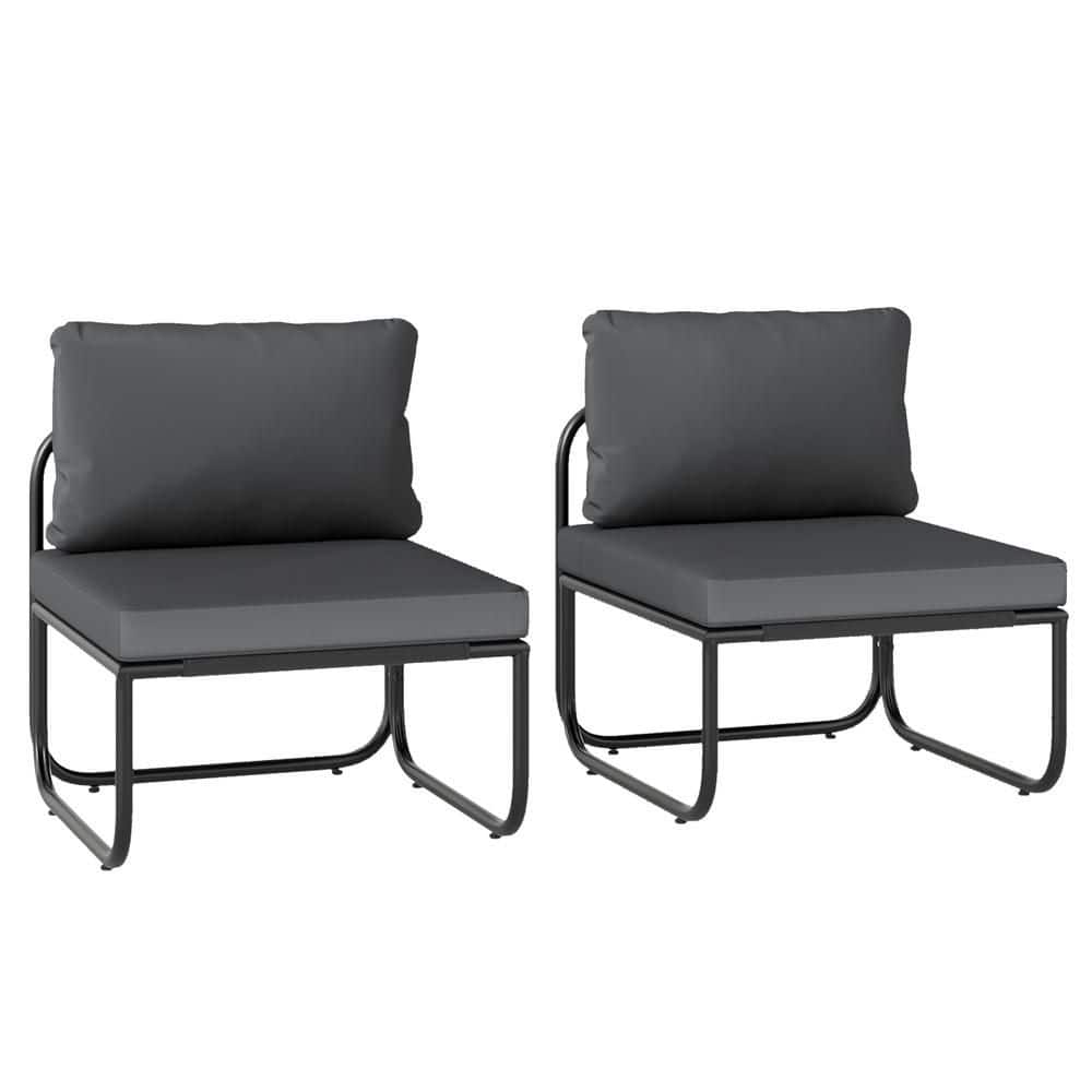 Outdoor Patio Chairs Set of 2 with Removable Cushions and Adjustable Foot Pads-Gray price history on PriceWatchPro
