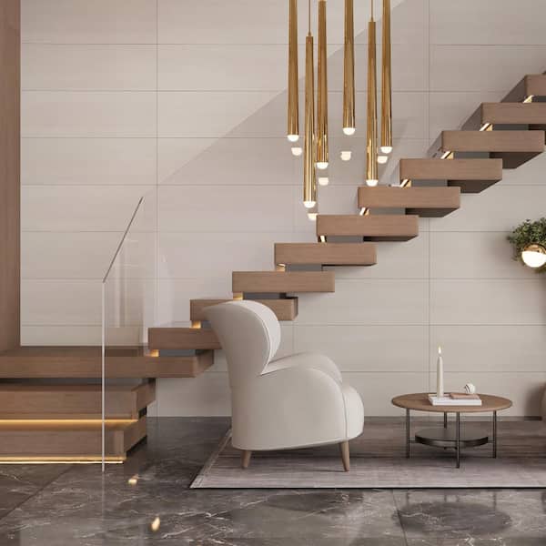 Biomim Sand 12 in. x 35 in. Ceramic Wall Tile (11.63 sq. ft./Case)