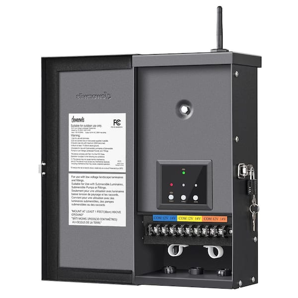 300 Wattage Wi-Fi Low Voltage Metal Landscape Lighting Transformer with 3-Zones for Outdoor Lights, FCC Listed