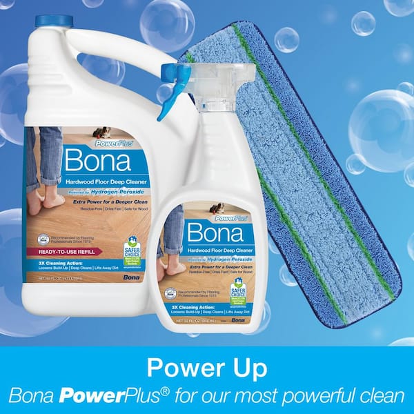 Bona 128 Oz Powerplus Deep Clean, Bona Pro Hardwood Floor Cleaner Home Depot