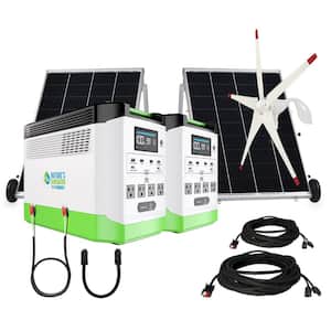 NATURE'S GENERATOR 1800-Watt/2880W Peak Push Button Start Solar Powered  Portable Generator with Power Transfer Kit and One 100W Solar Panel  HKNGAUPE - The Home Depot