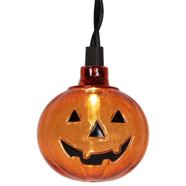 Northlight 6.75 ft. LED Lighted Pumpkin Curtain Orange Halloween