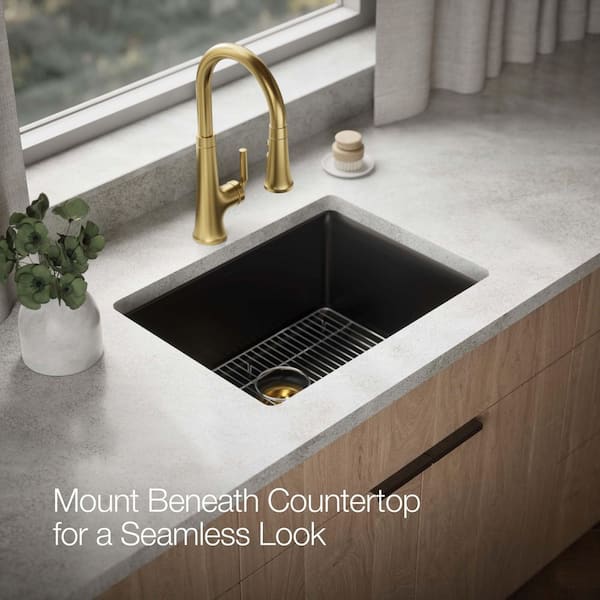 KOHLER Kennon Drop-In Neoroc Granite Composite 25 in. Single Bowl