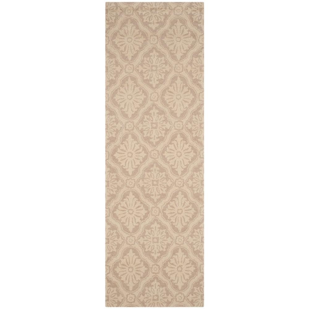 Easy Care Cream 3 ft. x 10 ft. Floral Runner Rug price history on PriceWatchPro
