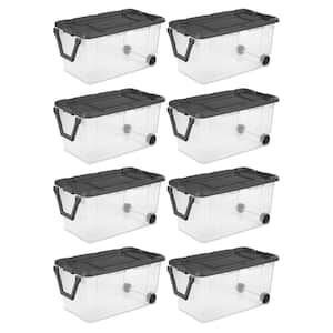 160-Qt. Storage Box Container w/Lid 8 Pack