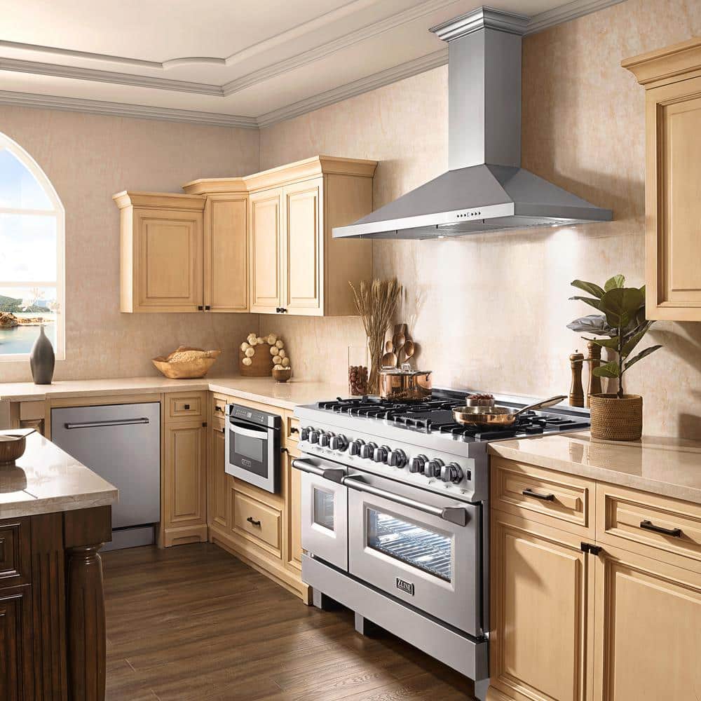 48-inch Stainless Steel Convertible Wall Mounted Range Hood