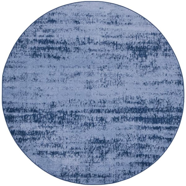Nourison Nourison Essentials Denim 6 ft. x 6 ft. Abstract Contemporary Round Area Rug