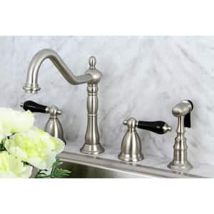 Duchess 2-Handle Standard Kitchen Faucet with Side Sprayer in Brushed Nickel