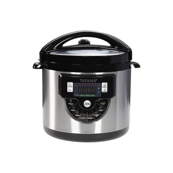 Tayama 6 Qt. Black Electric Pressure Cooker with Stainless Steel Pot