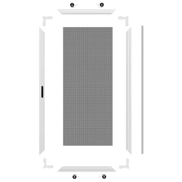 RITESCREEN Knock Down 30 in. x 80 in. White Aluminum Sliding Patio