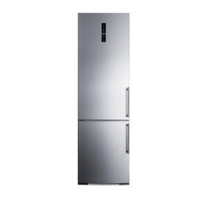 24 in. W 12.8 cu. ft. Built-In Bottom Freezer Refrigerator in Stainless Steel, Counter Depth