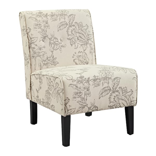 Linon Home Decor Coco Gray Toile Accent Chair-thd01863 - The Home Depot