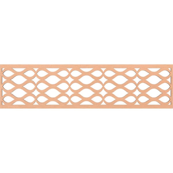 Ekena Millwork Somerset Fretwork 0.25 in. D x 47 in. W x 12 in. L Alder Wood Panel Moulding