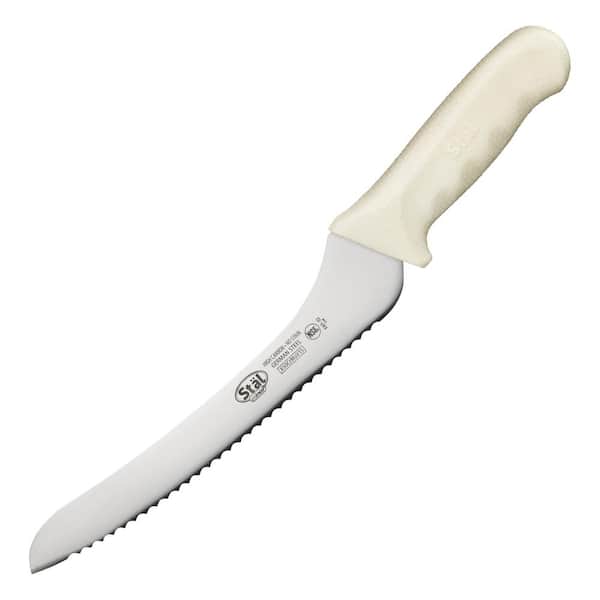Winco 9 in. Stainless Steel Partial Tang Bread Knife