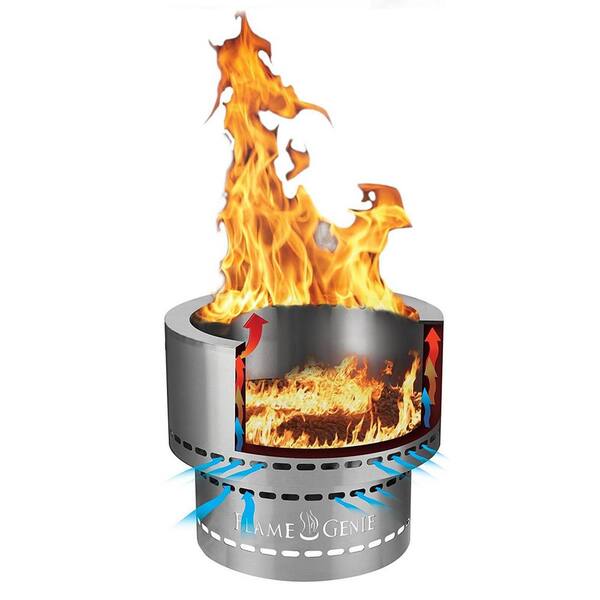 Hy C Flame Genie 13 5 In Wood Pellet, How To Build A Wood Pellet Fire Pit