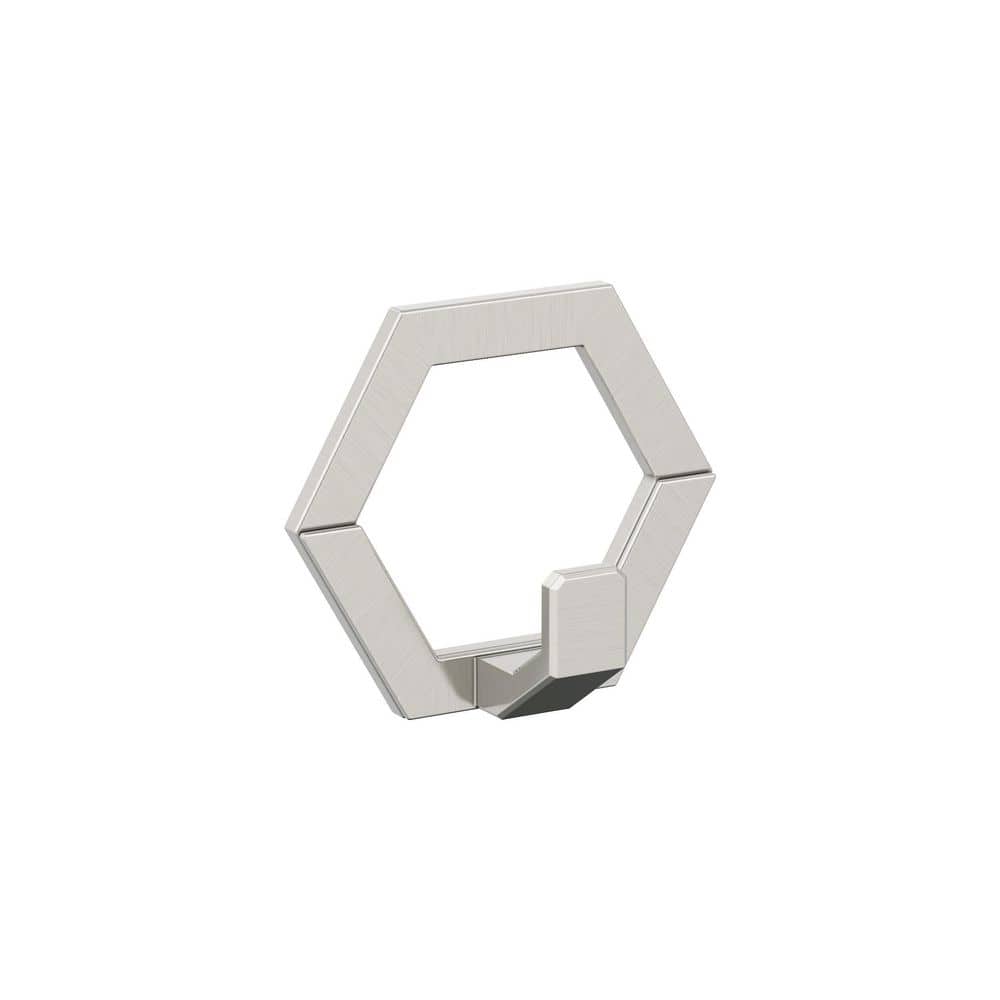 Satin Nickel Single Prong Decorative Wall Hook