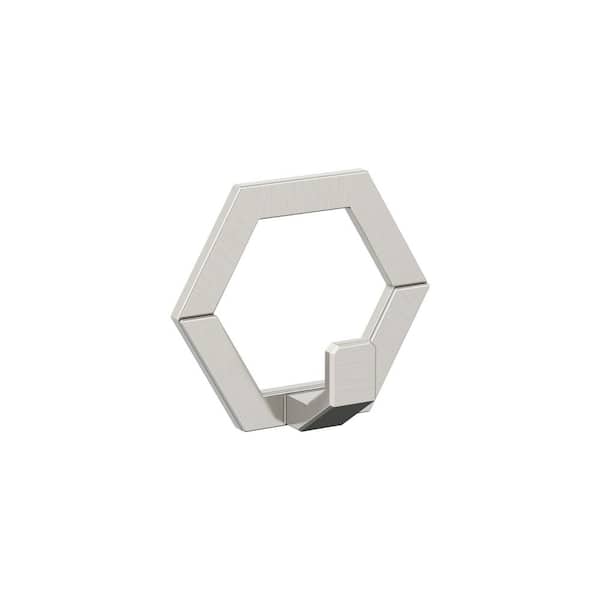 Amerock Prismo 3 in. L Satin Nickel Single Prong Wall Hook